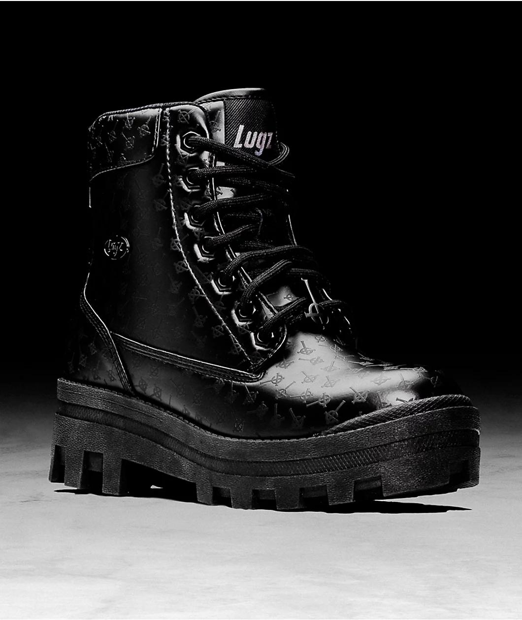 Lugz x Ghost Mila Black Platform Boots Product Image