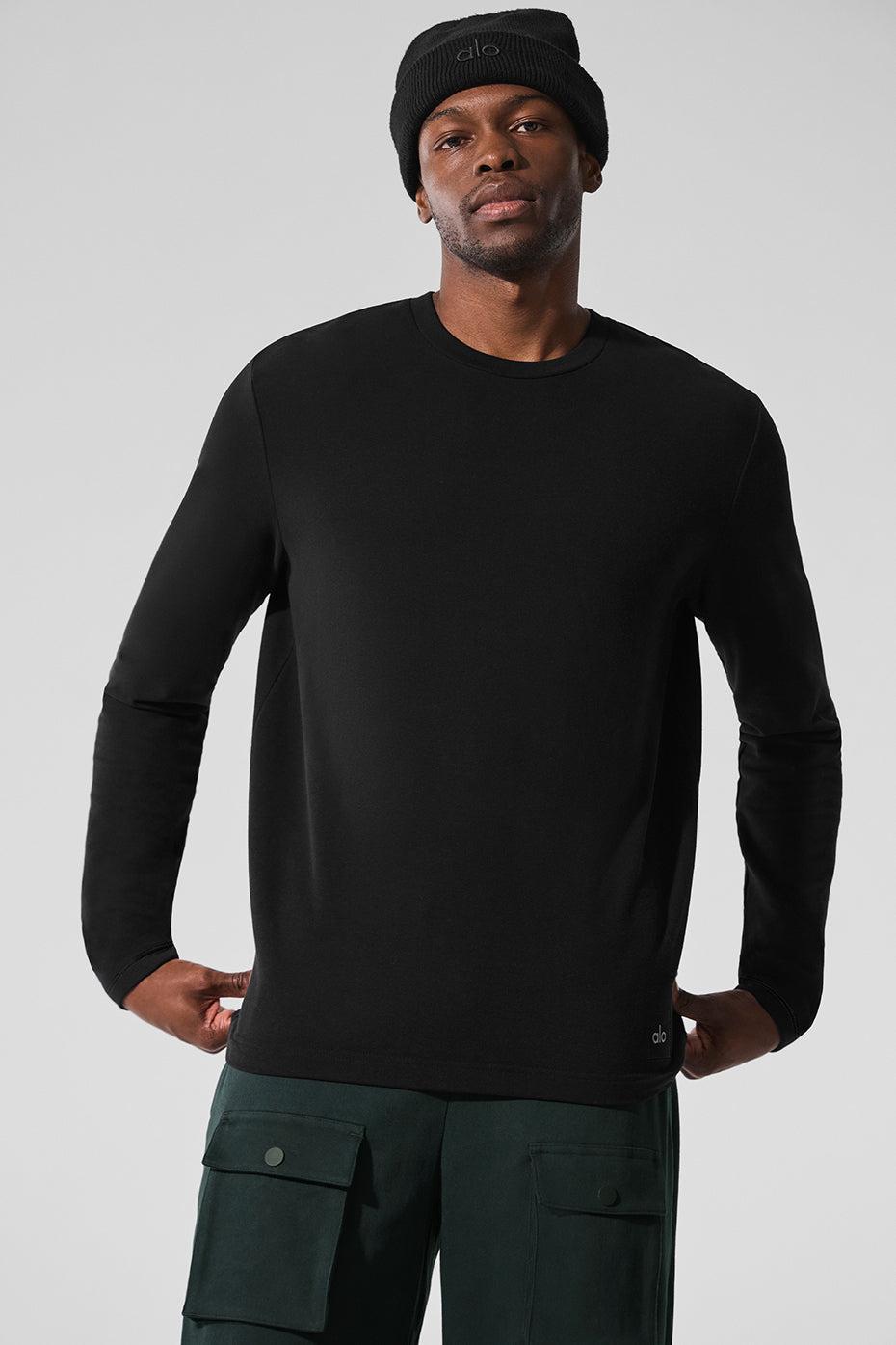 Double Take Long Sleeve Crew - Black Male Product Image