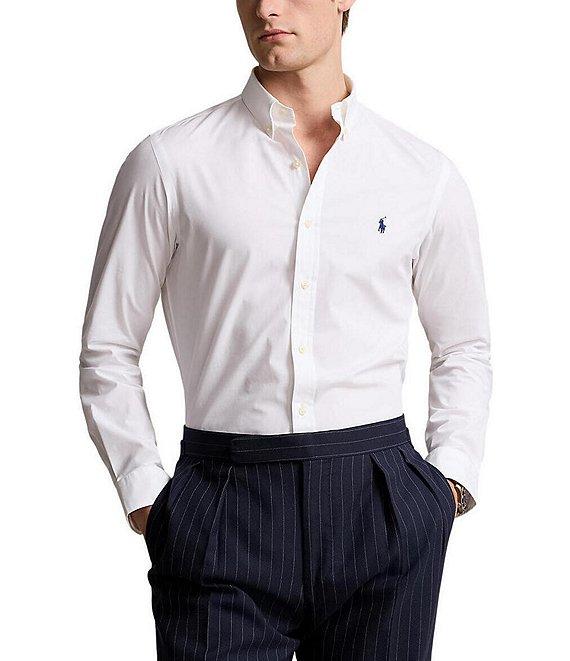 Polo Ralph Lauren Slim-Fit Stretch Poplin Long Sleeve Woven Shirt Product Image