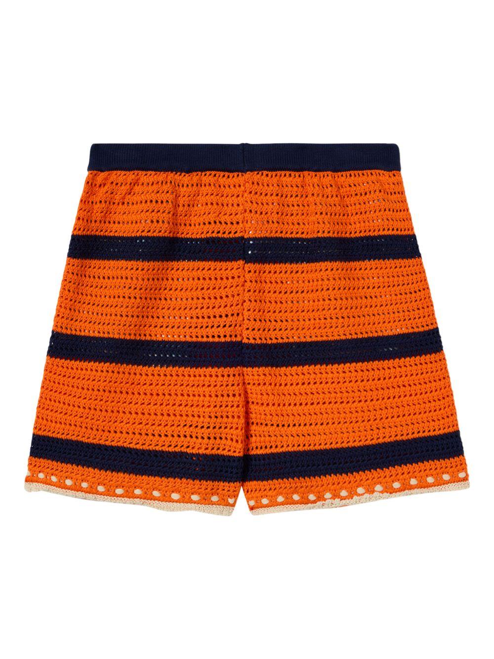 striped crochet shorts Product Image
