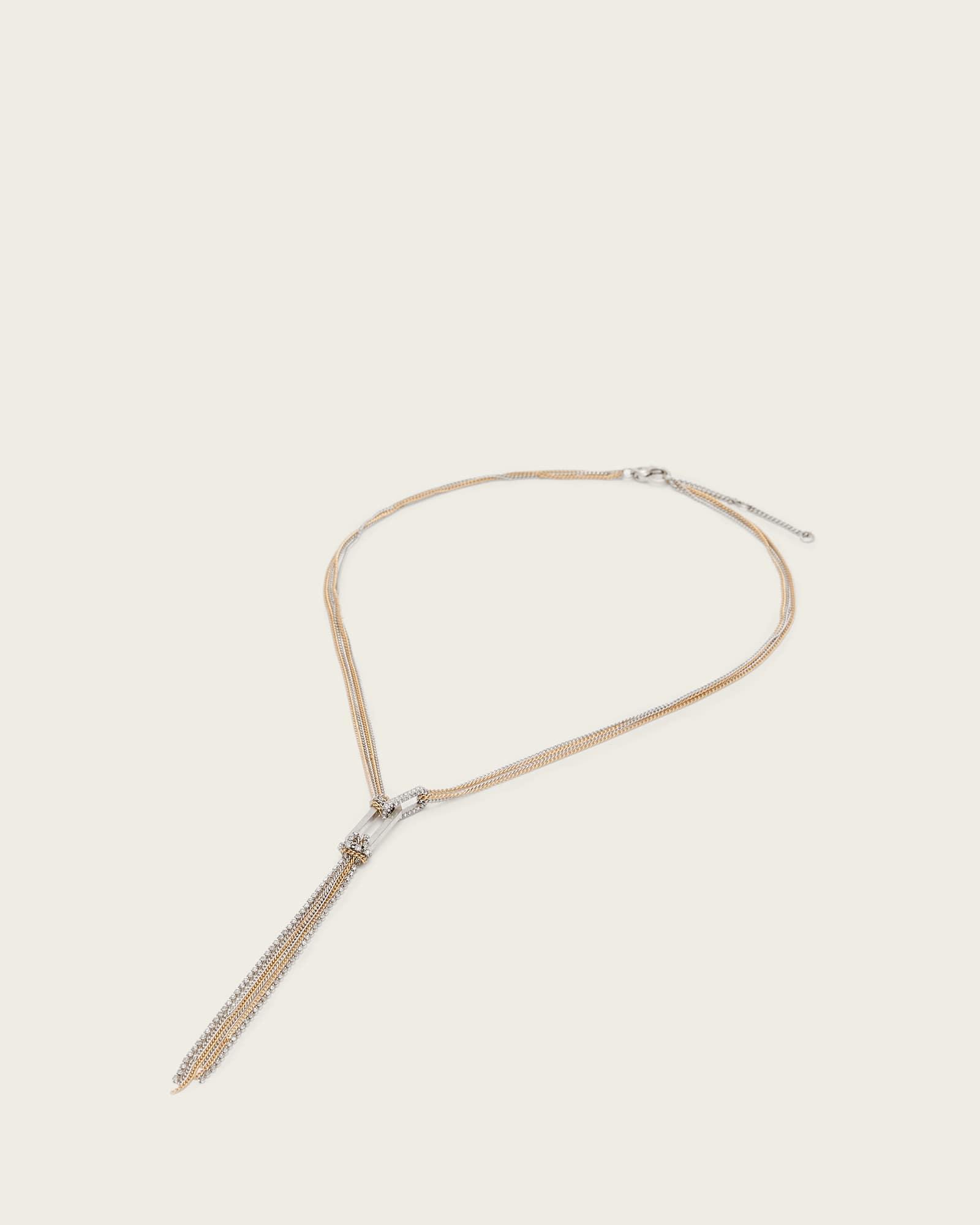 Lia Chunky Necklace WARM SILVER | ALLSAINTS US Product Image