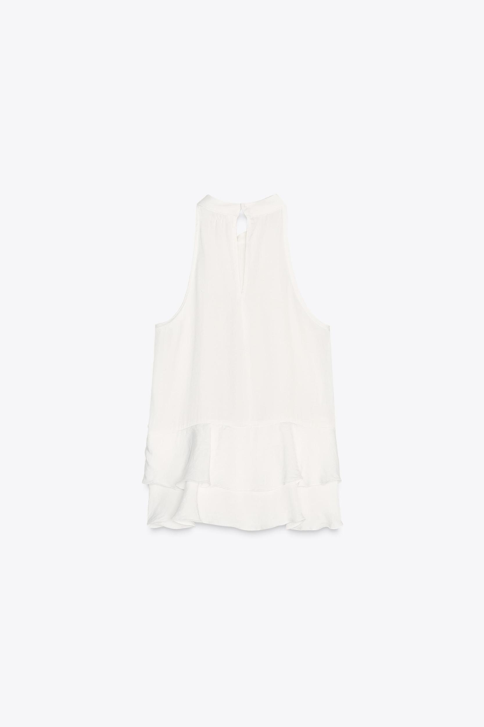 RUFFLED HALTER TOP Product Image