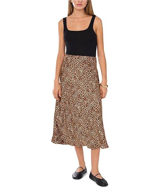 1. STATE Leopard Print Midi Skirt Product Image