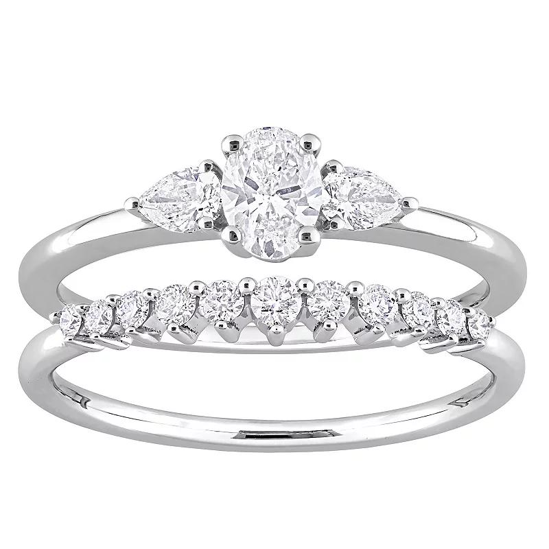 Stella Grace 14k White Gold 3/4 Carat T.W. Diamond Bridal Ring Set, Women's,  Product Image