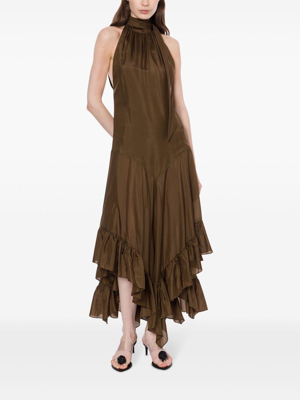 silk halterneck dress Product Image