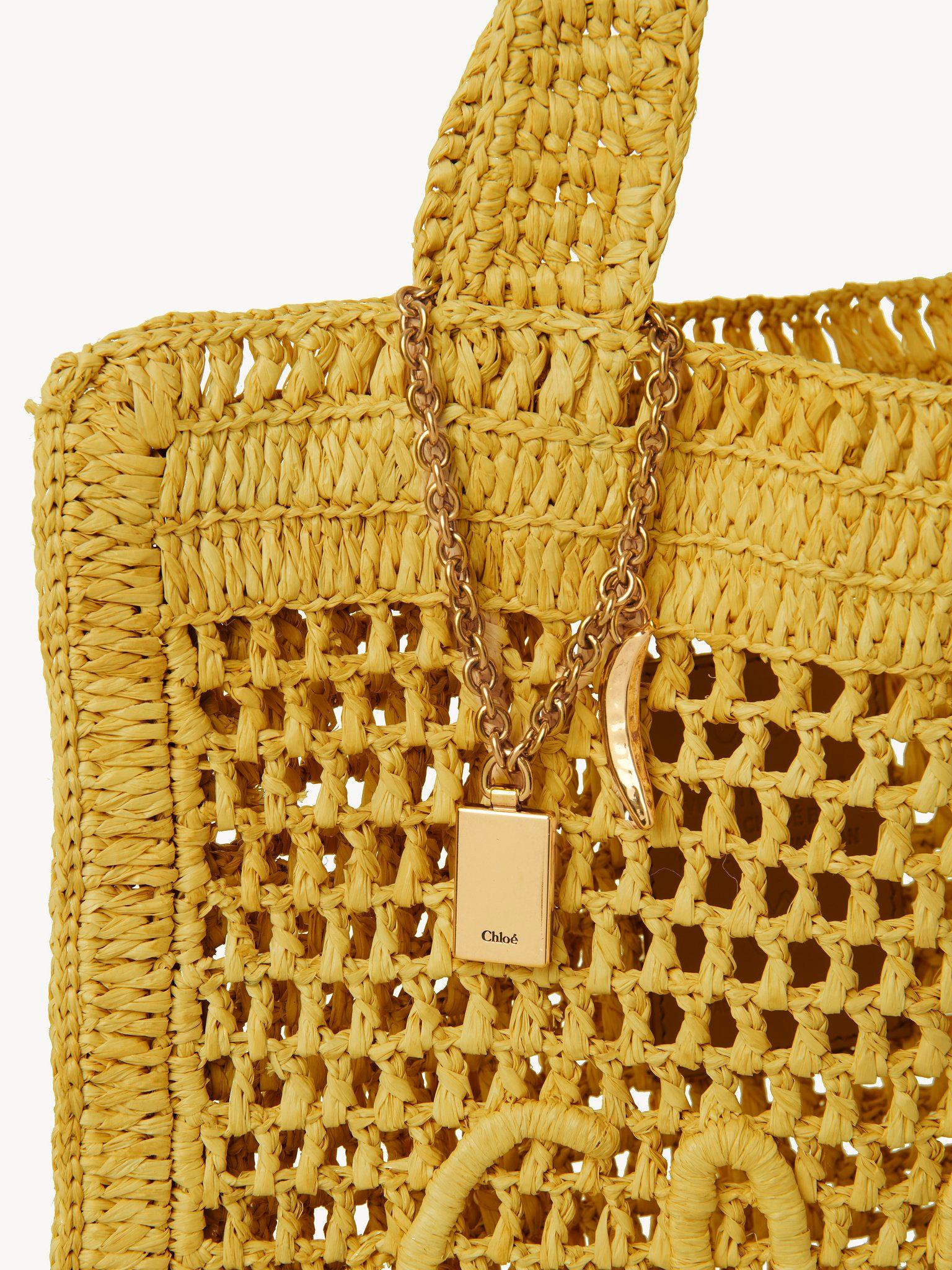 Summer Banana tote bag in raffia Product Image