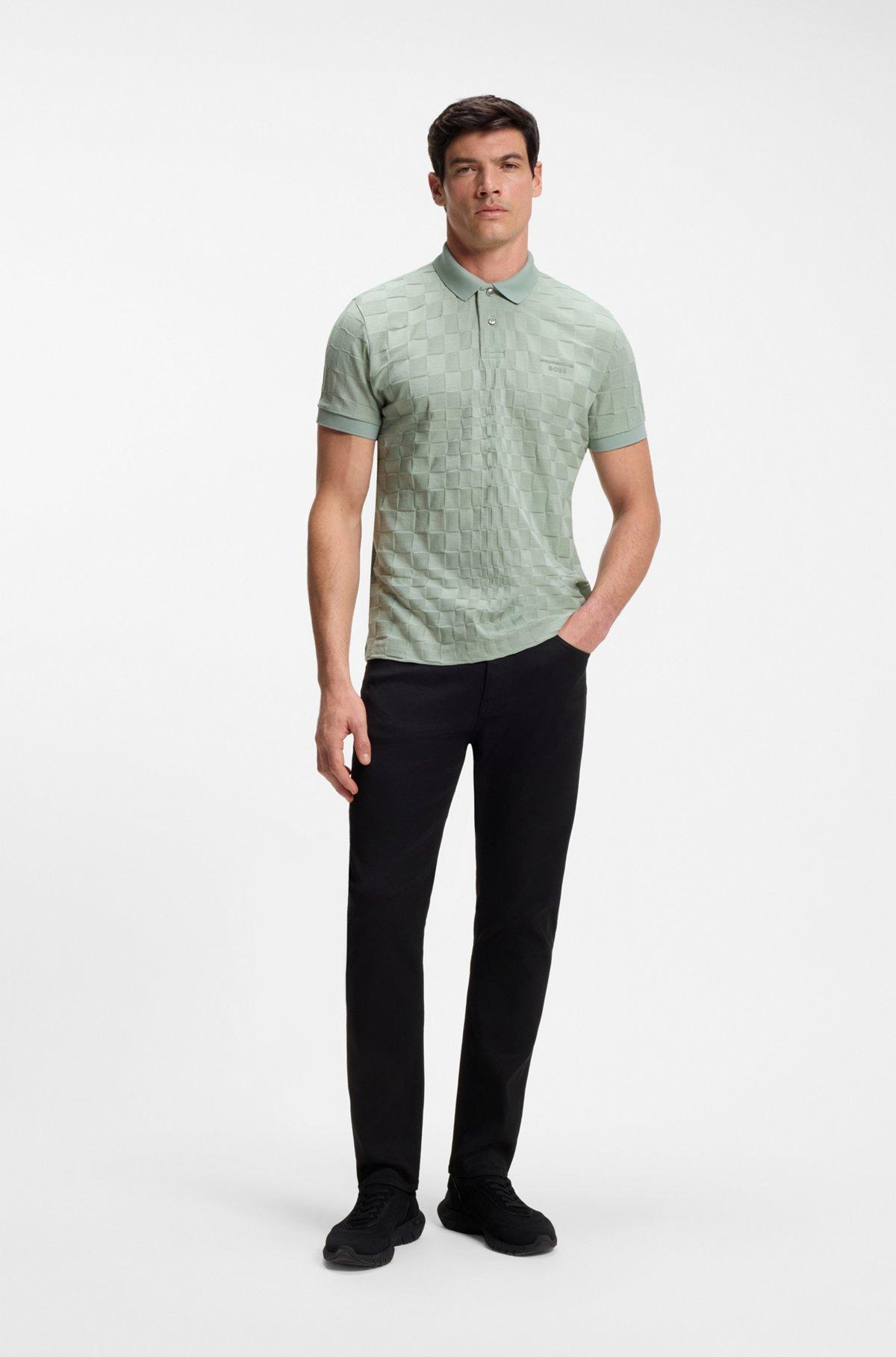 Porsche x BOSS polo shirt in jacquard-patterned cotton Product Image