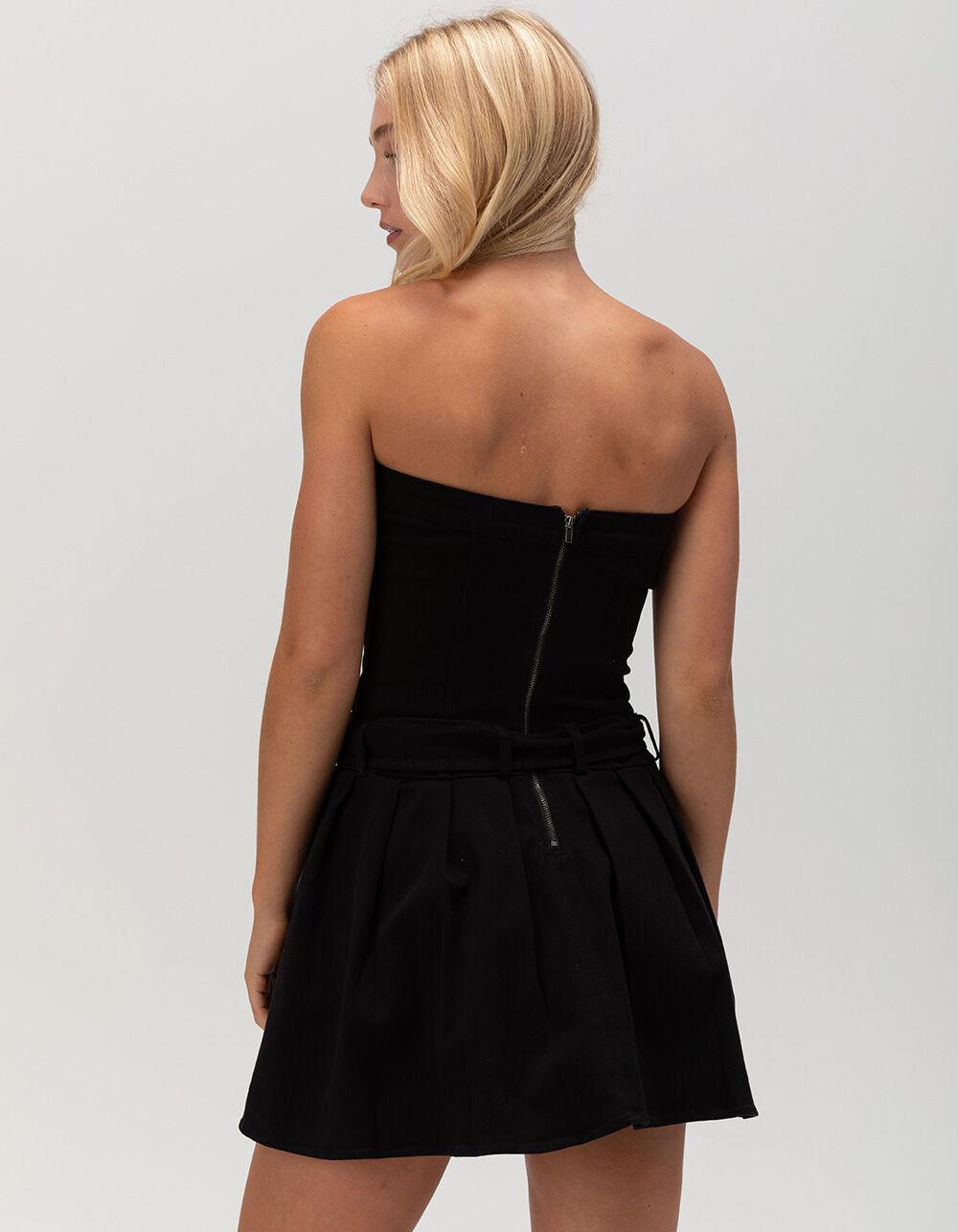 RSQ Womens Pleated Tube Belted Dress - BLACK Product Image