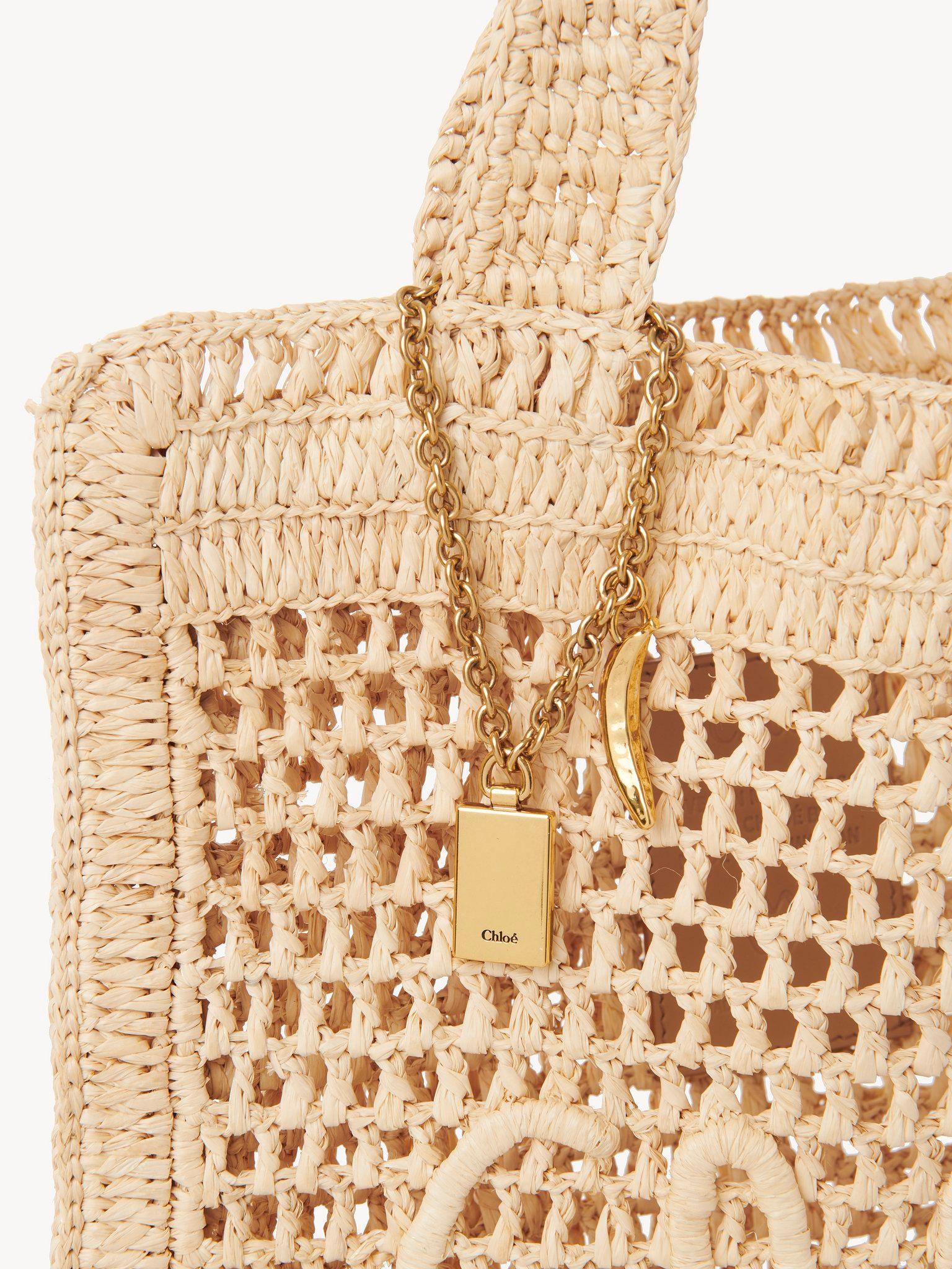 Summer Banana tote bag in raffia Product Image