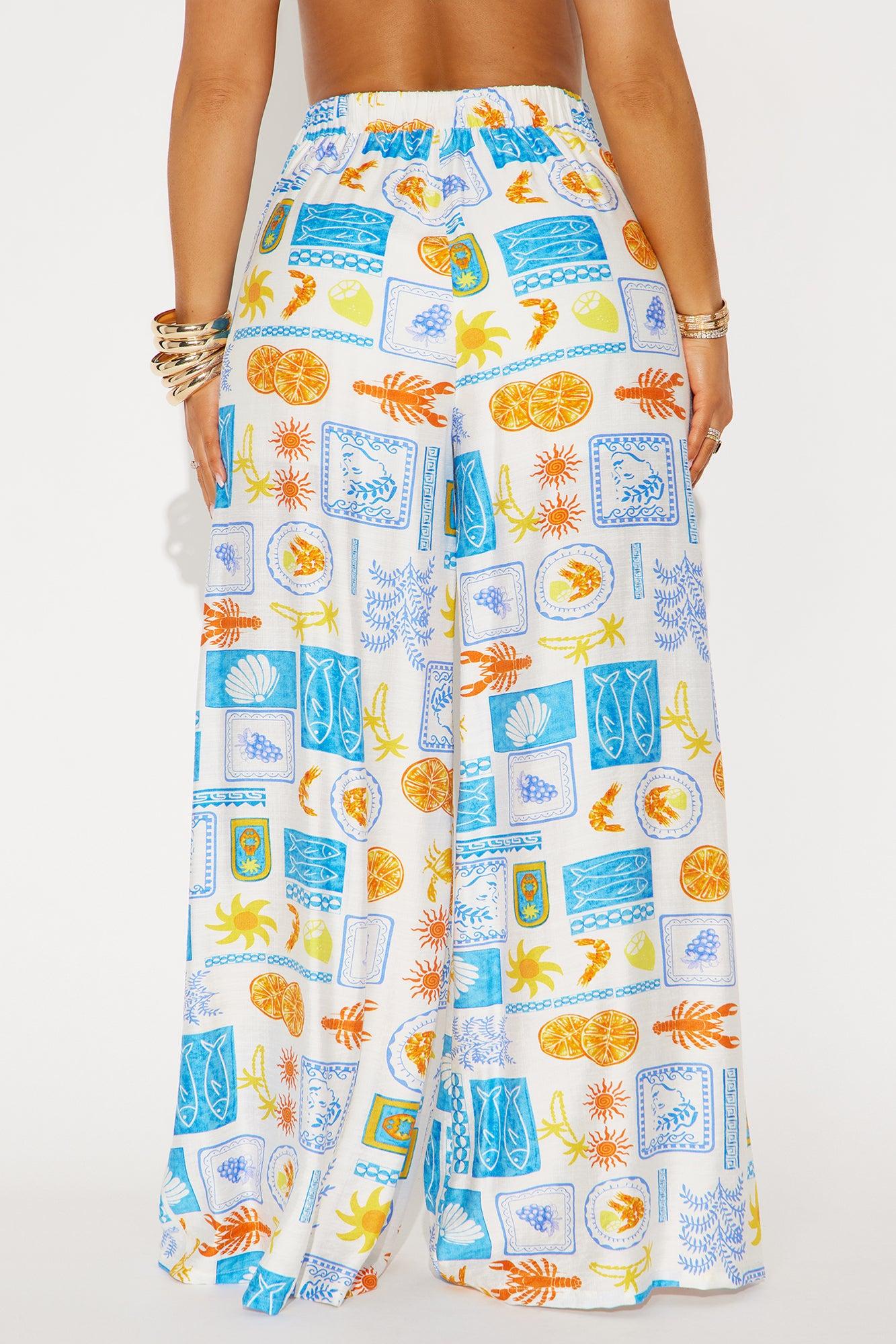 By The Sea Wide Leg Pant - Multi Color Product Image