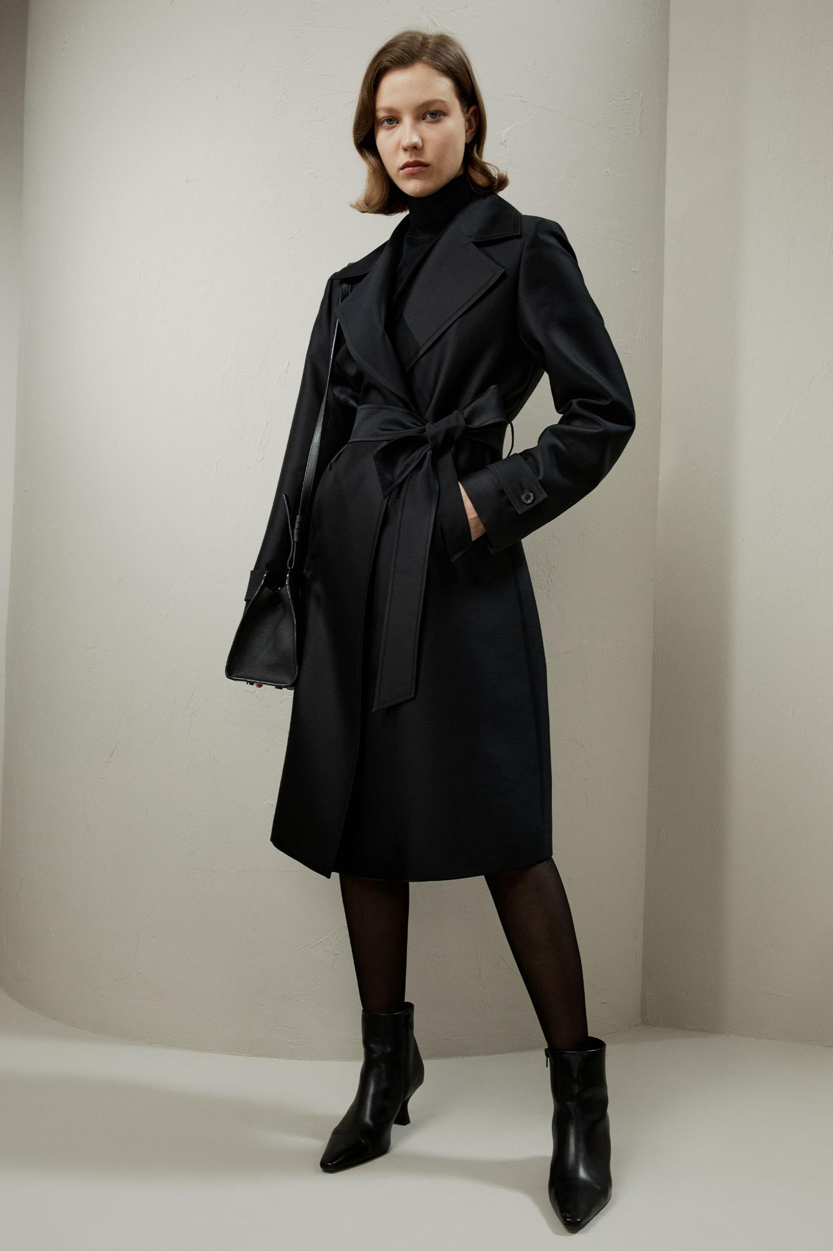 Silk-Wool Mixed Trenchcoat Product Image