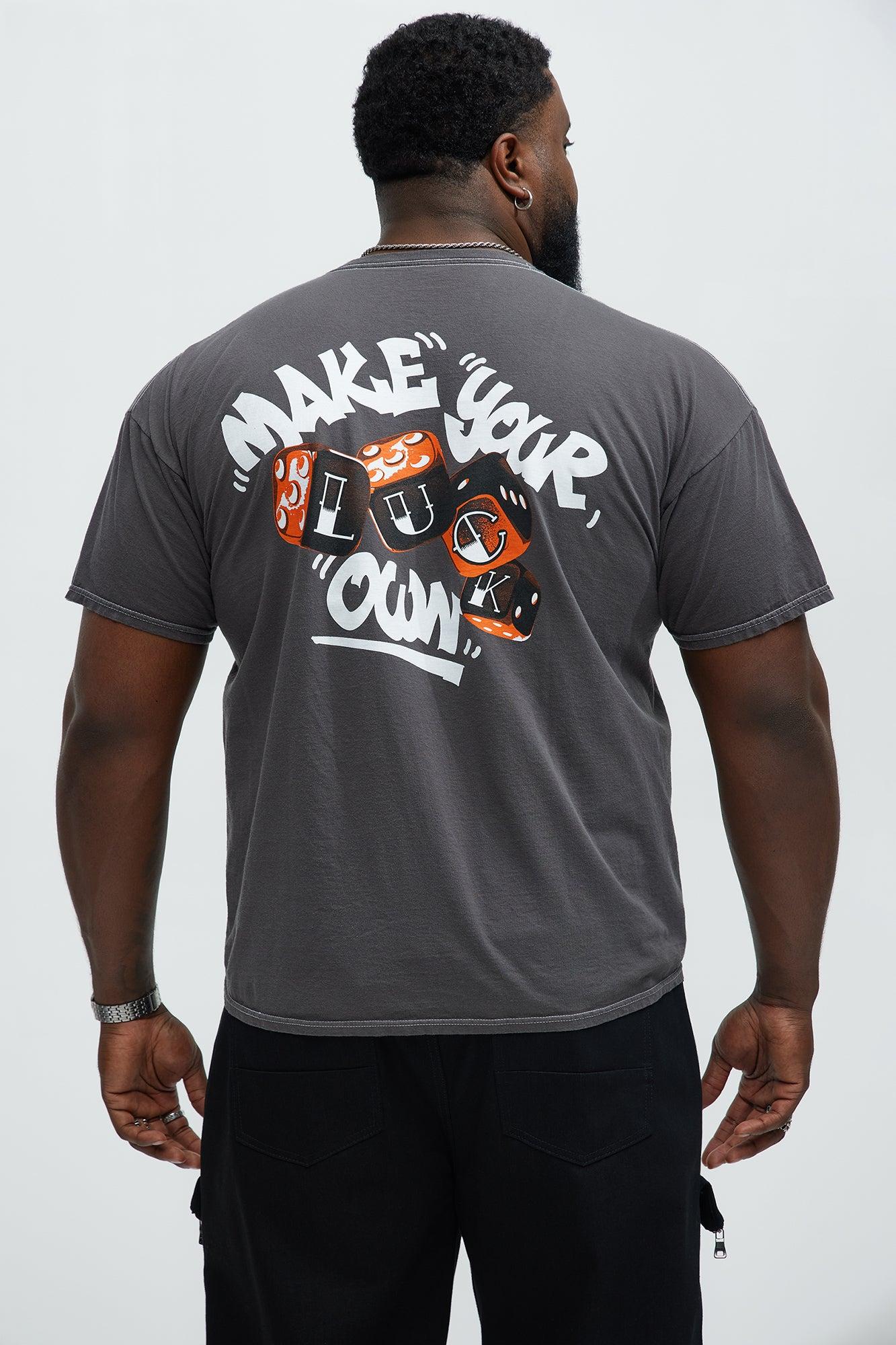 Make Your Own Luck Short Sleeve Tee - Charcoal Product Image