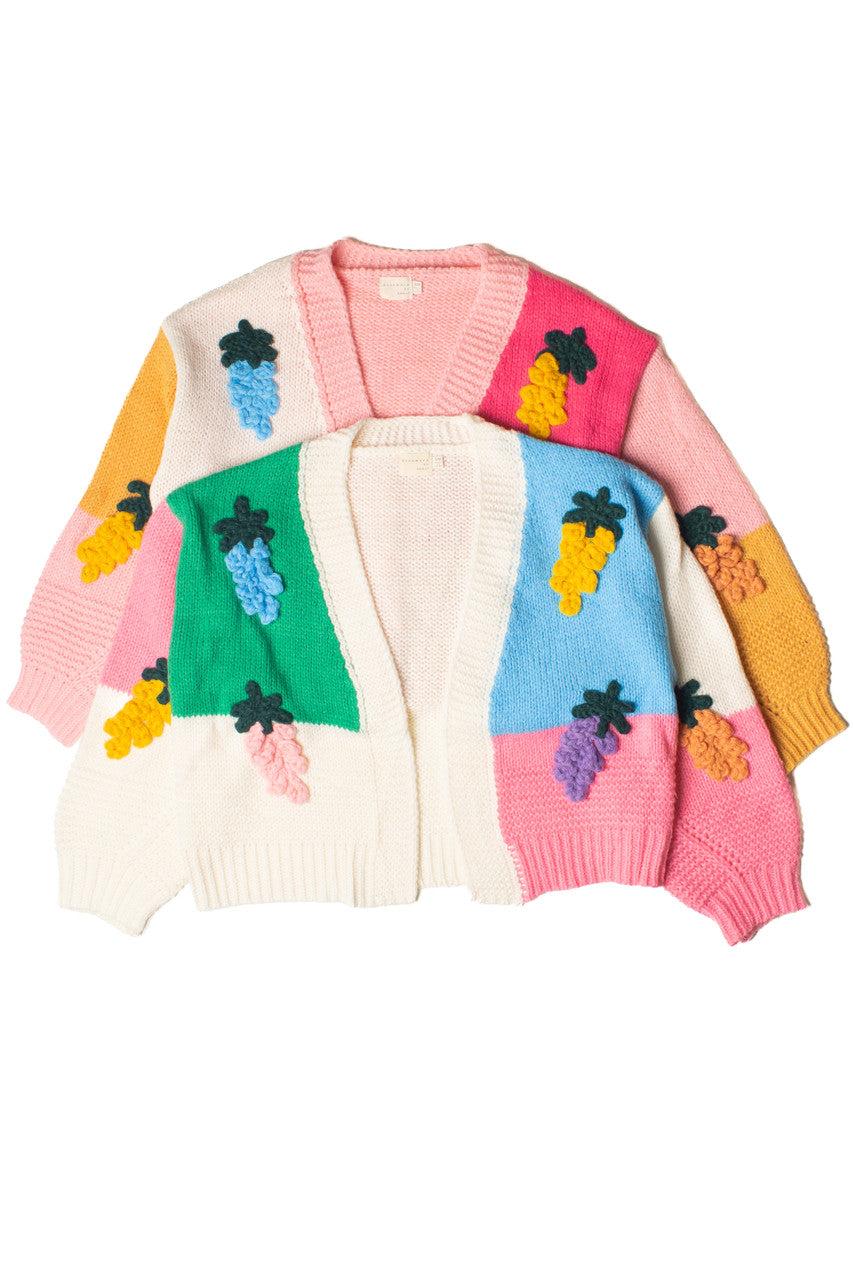 Rainbow Fruit 3D Applique Cardigan Product Image