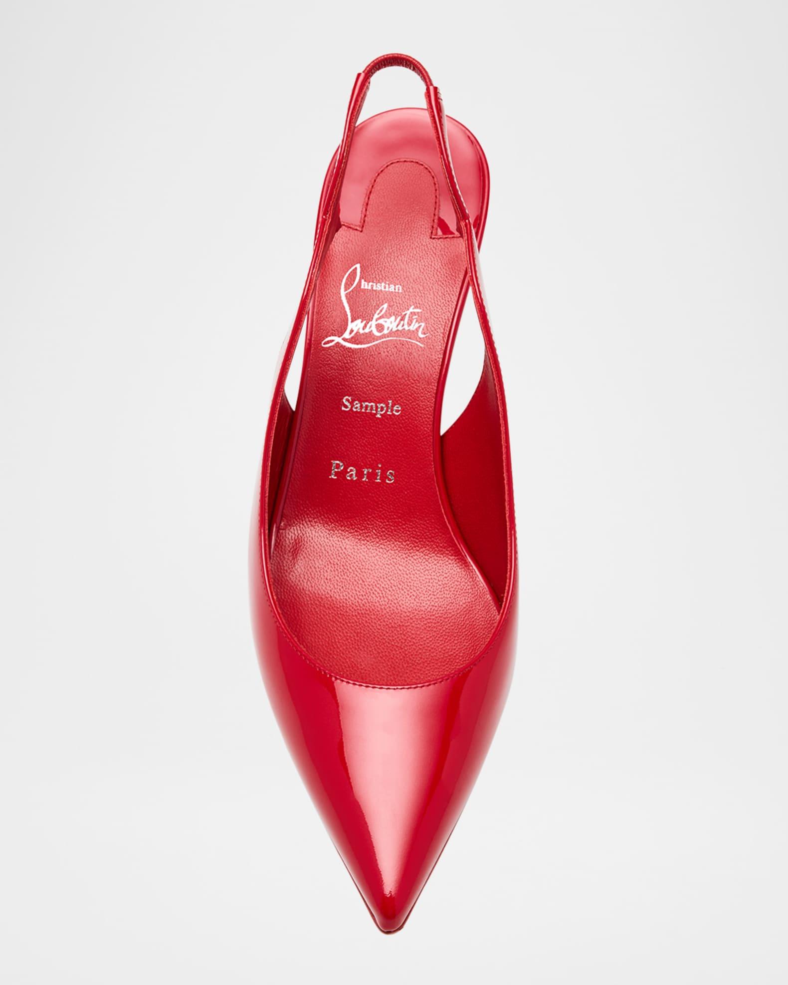 Hot Chick Patent Leather Red Sole Slingback Pumps Product Image