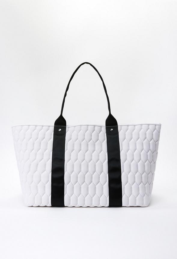 JustFab Margaux Platform Loafer Pump Womens Black/ White Size 8.5 Product Image