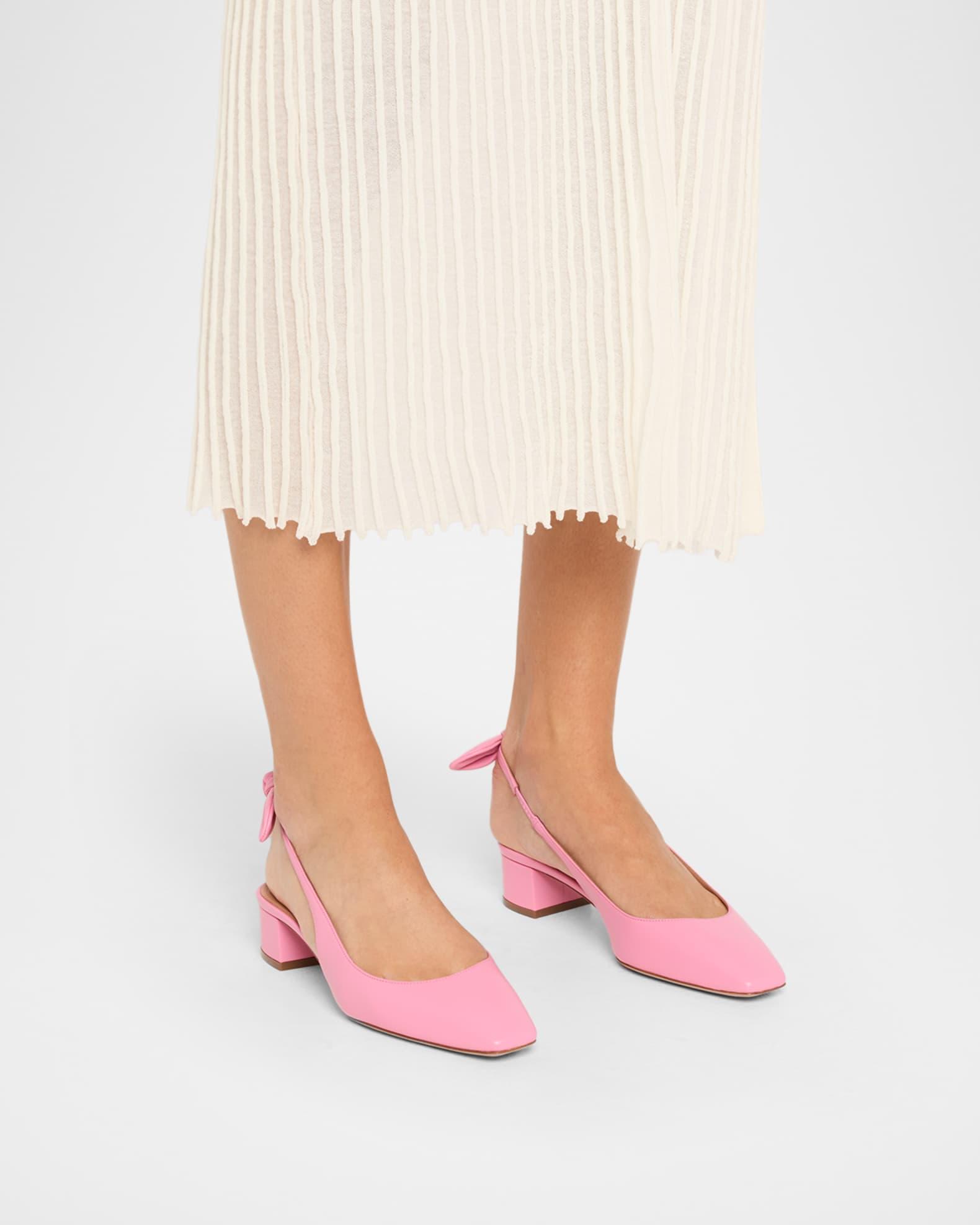 Very Bow Tie Leather Slingback Pumps Product Image