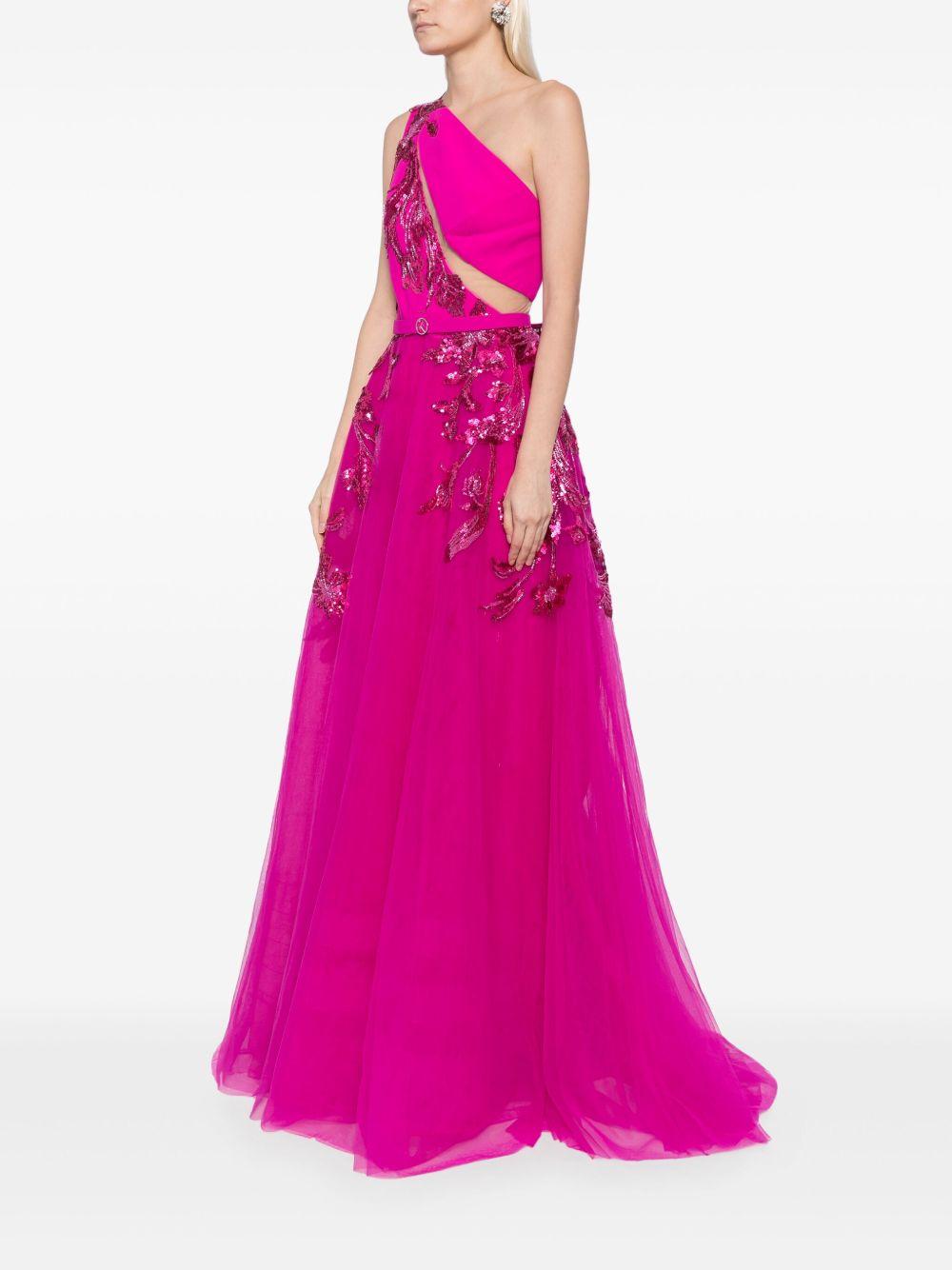 one-shoulder beaded gown Product Image