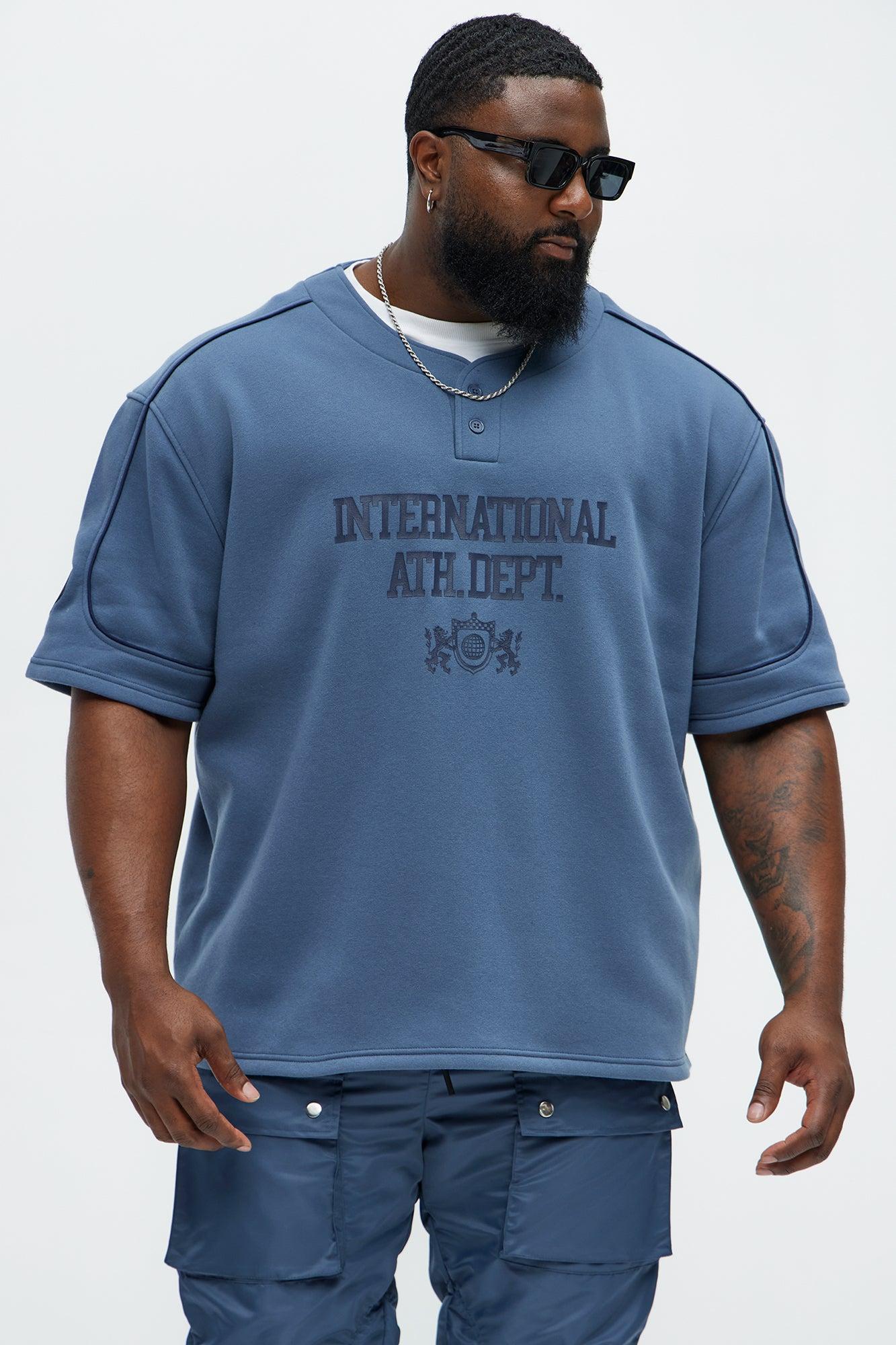 International Athletics Short Sleeve Henley - Navy Product Image