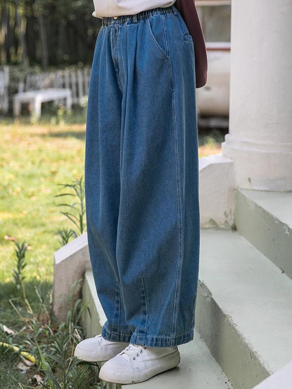 Loose High-Waisted Slimming Mom Jeans Product Image