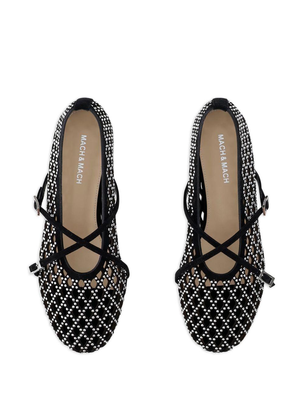 embellished leather ballet flats Product Image