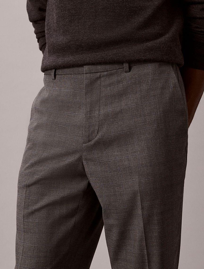 Viscose Blend Check Slim Trouser Product Image