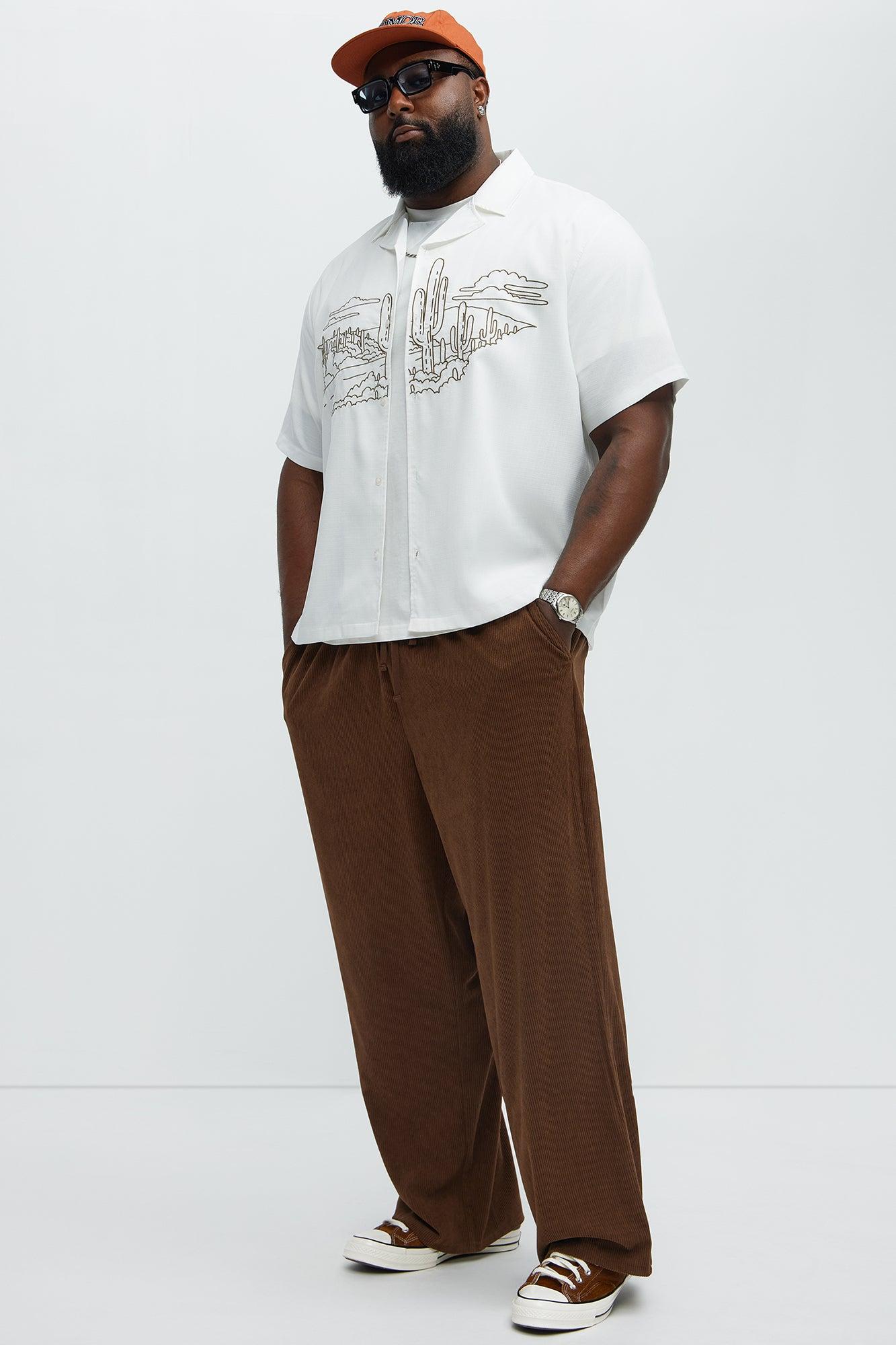 Beau Baggy Corduroy Pants - Brown Product Image