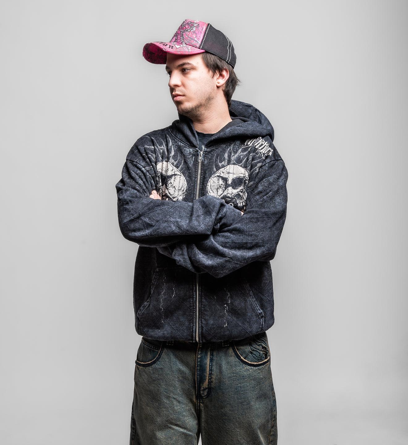 Collapse Zip-Up Hoodie Male Product Image
