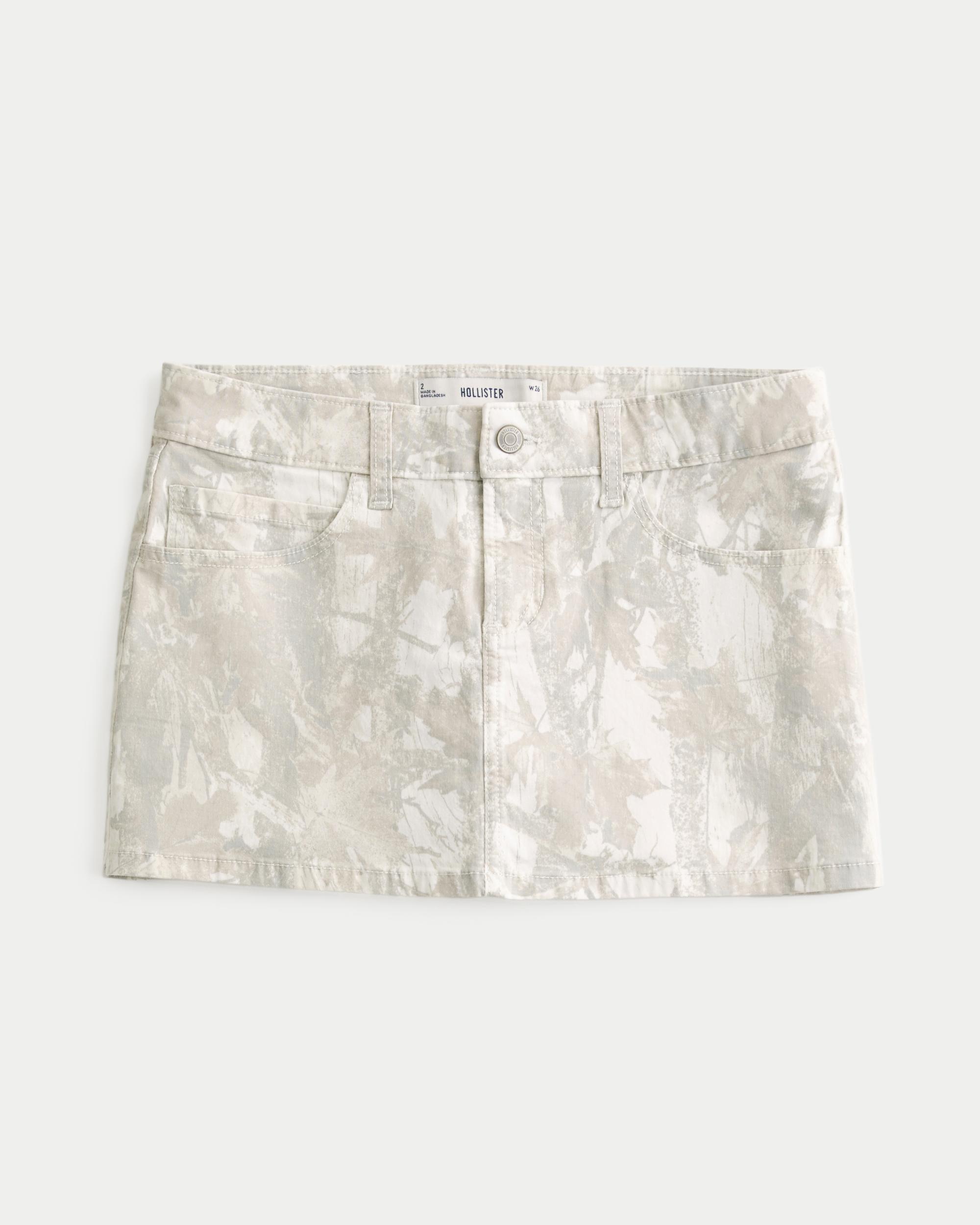 Twill Camo Mini Skirt Product Image