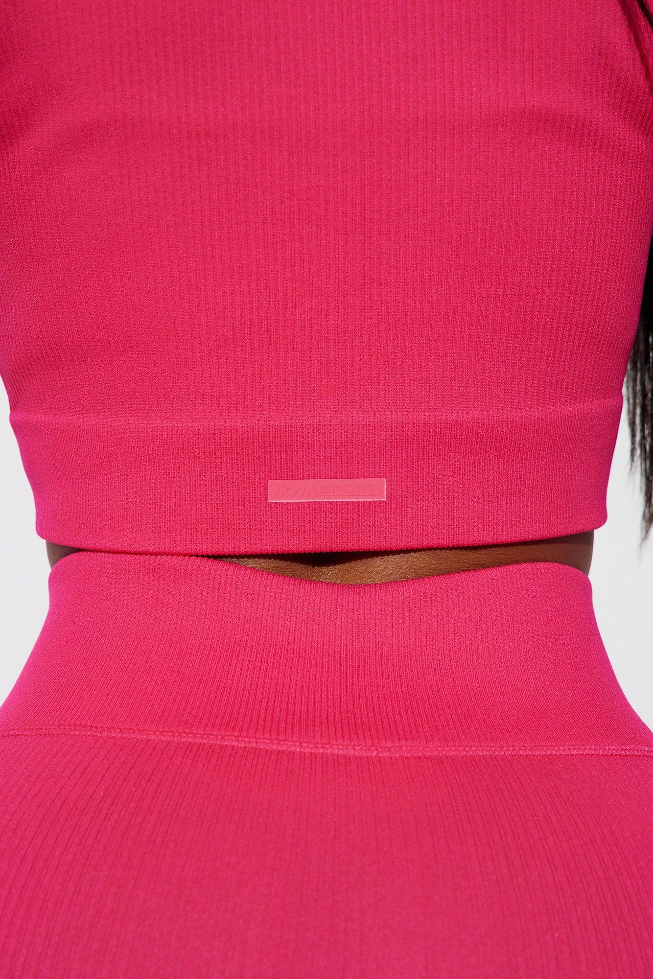 Effortless Ribbed Jacket - Fuchsia Product Image