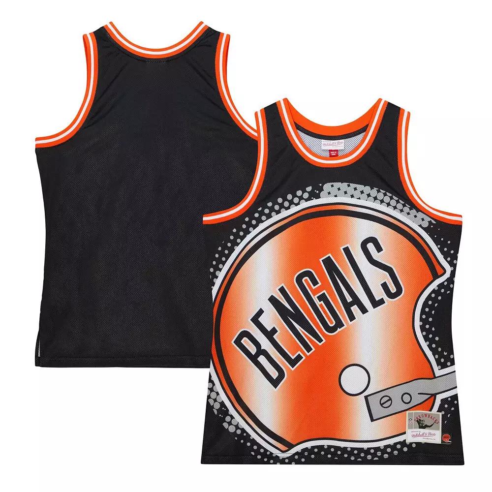Men's Mitchell & Ness Black Cincinnati Bengals Big Face 7.0 Fashion Tank Top, Size: Small Product Image
