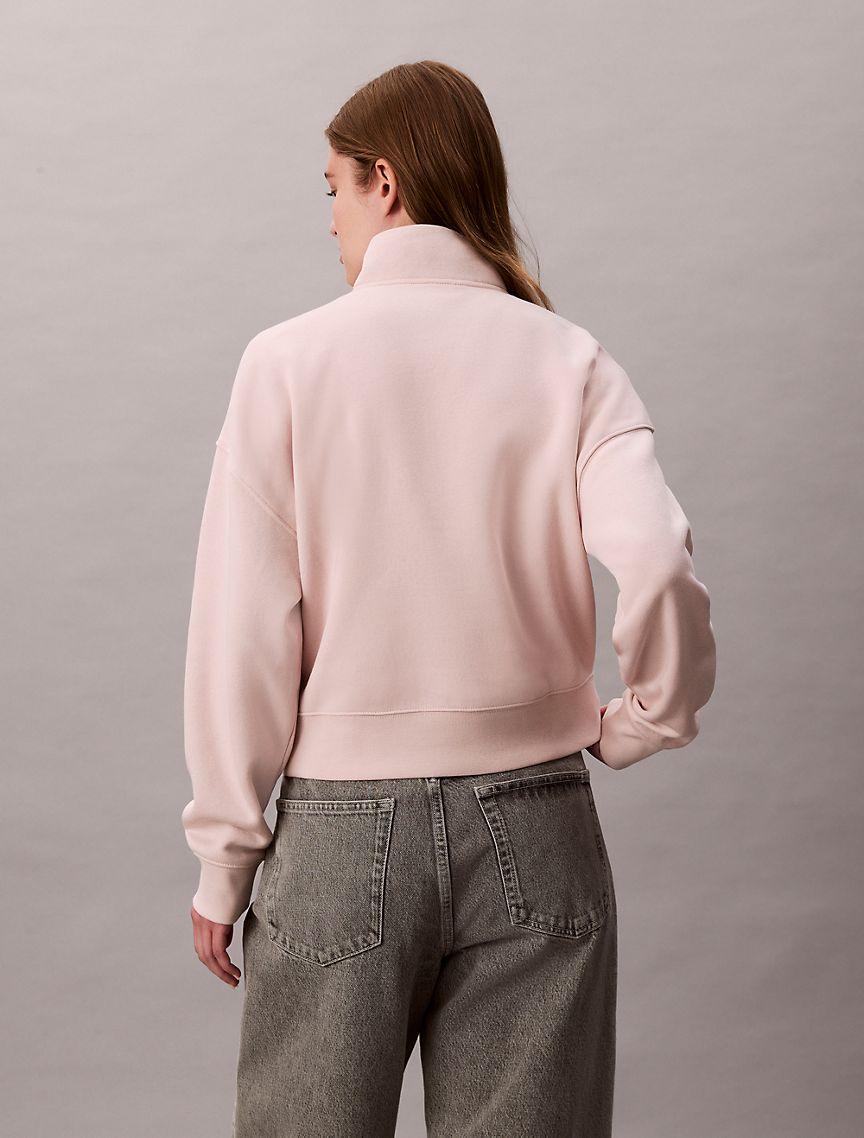 Archive Logo Fleece Quarter Zip Mock Neck Sweatshirt  Product Image