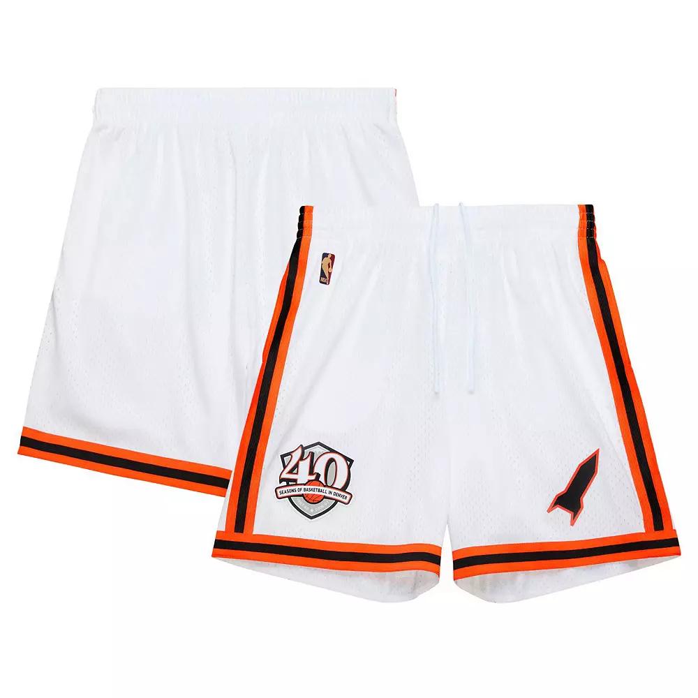 Men's Mitchell & Ness White Denver Nuggets 2006/07 Replica Shorts, Size: Small, Nug White Product Image
