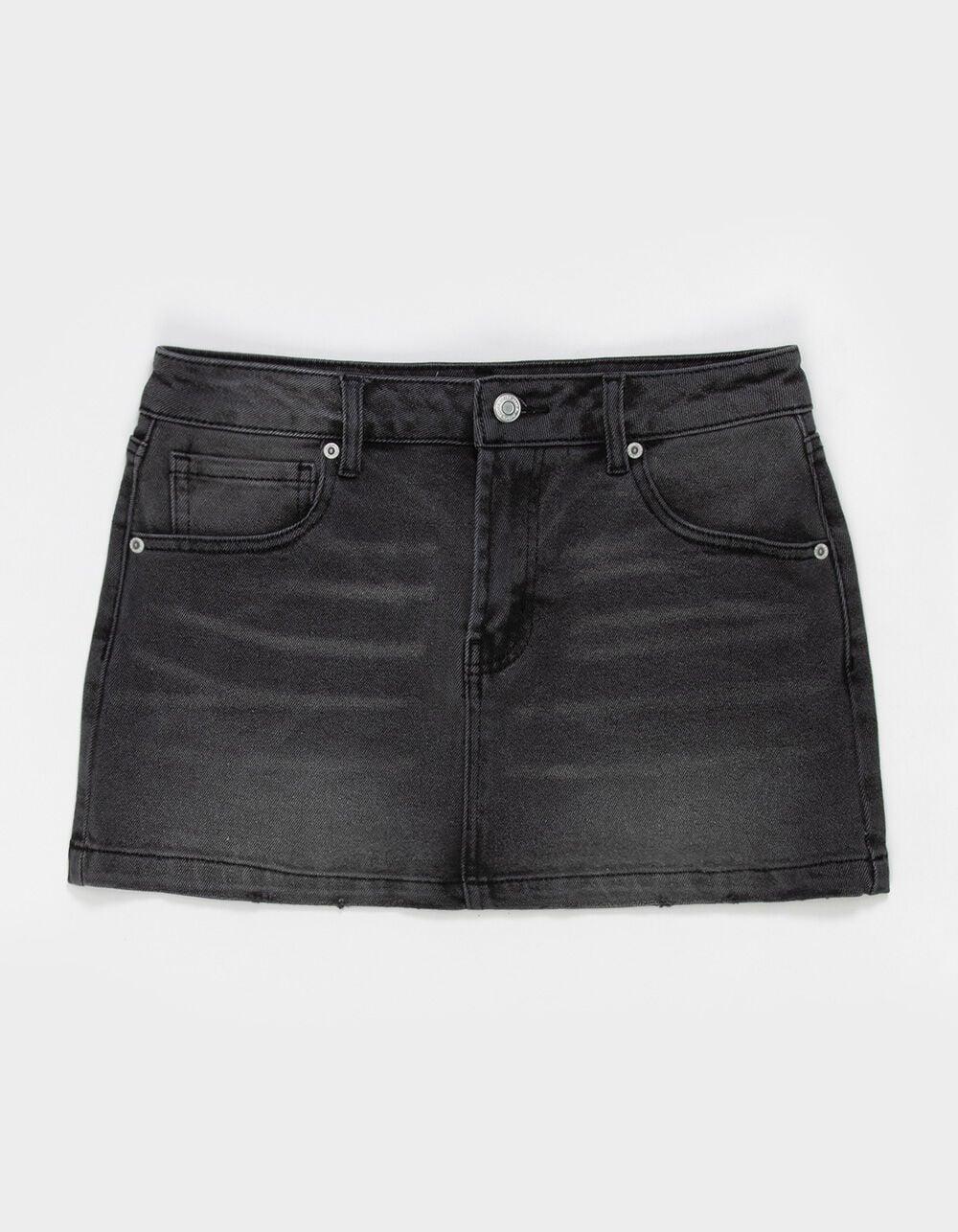 RSQ Womens Low Rise Denim Mini Skirt - DARK RINSE Product Image