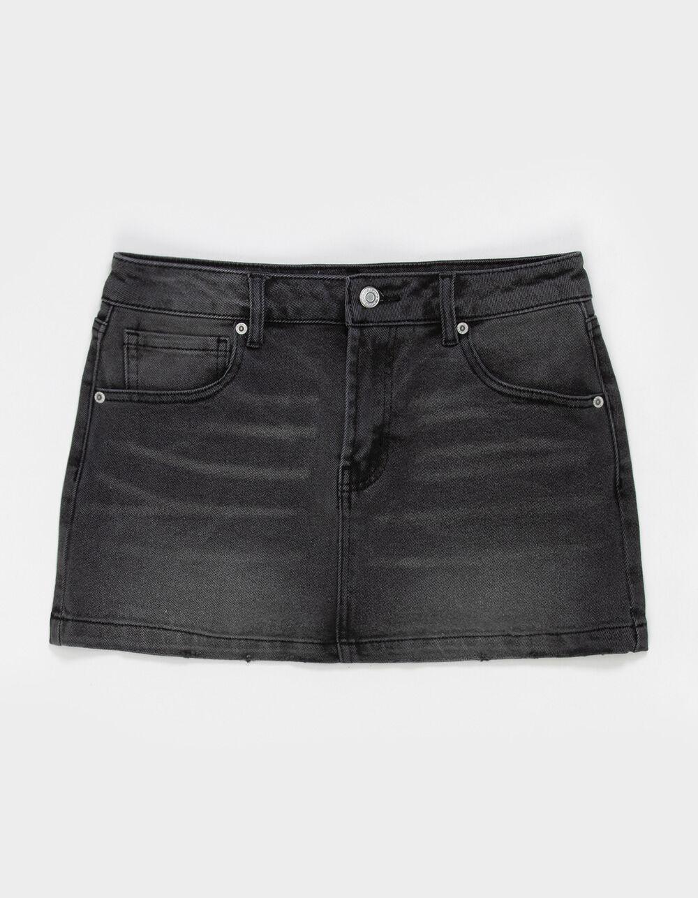 RSQ Womens Low Rise Denim Mini Skirt - DARK RINSE Product Image