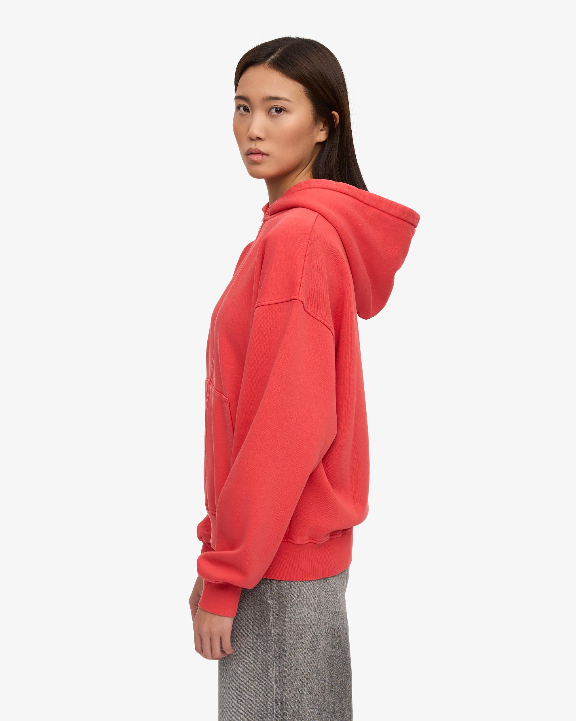 Organic Oversized Zip Hood - Dusty Olive Product Image