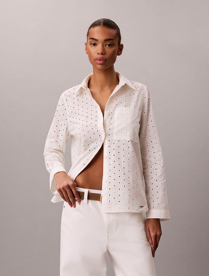 Broderie Anglaise Button-Down Shirt Product Image