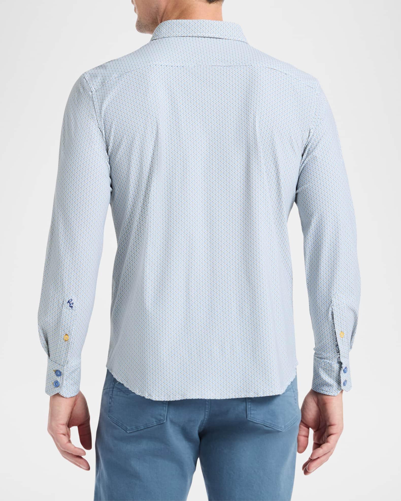 Men's Caveda Micro-Geometric Stretch Sport Shirt Product Image