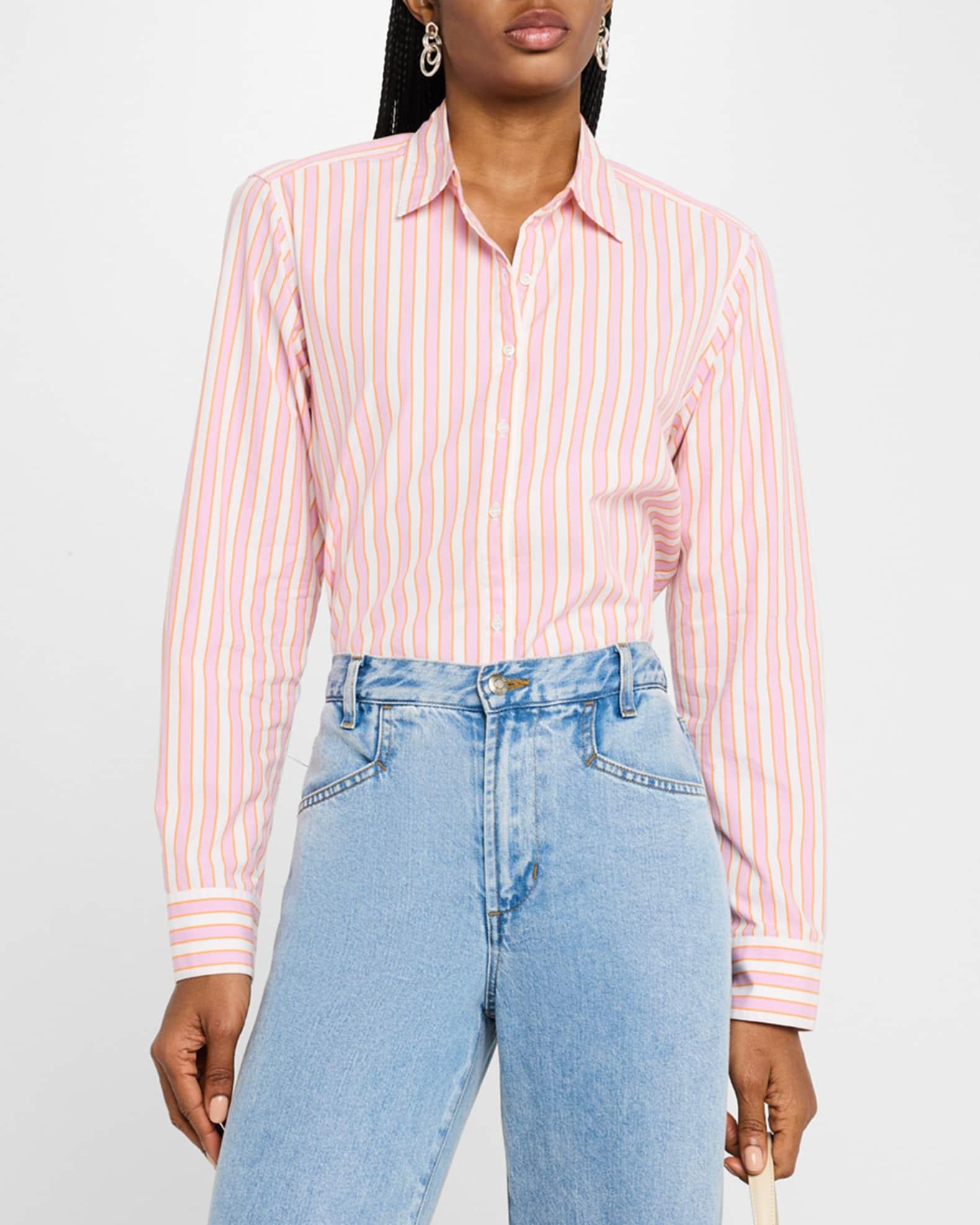 Beau Cotton Stripe Button-Front Shirt Product Image