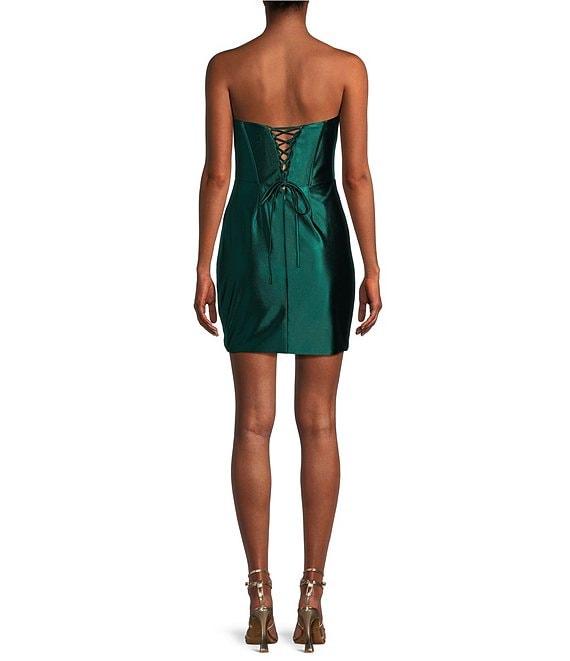 GB Social Satin Strapless Corset Bodice Mini Dress Product Image