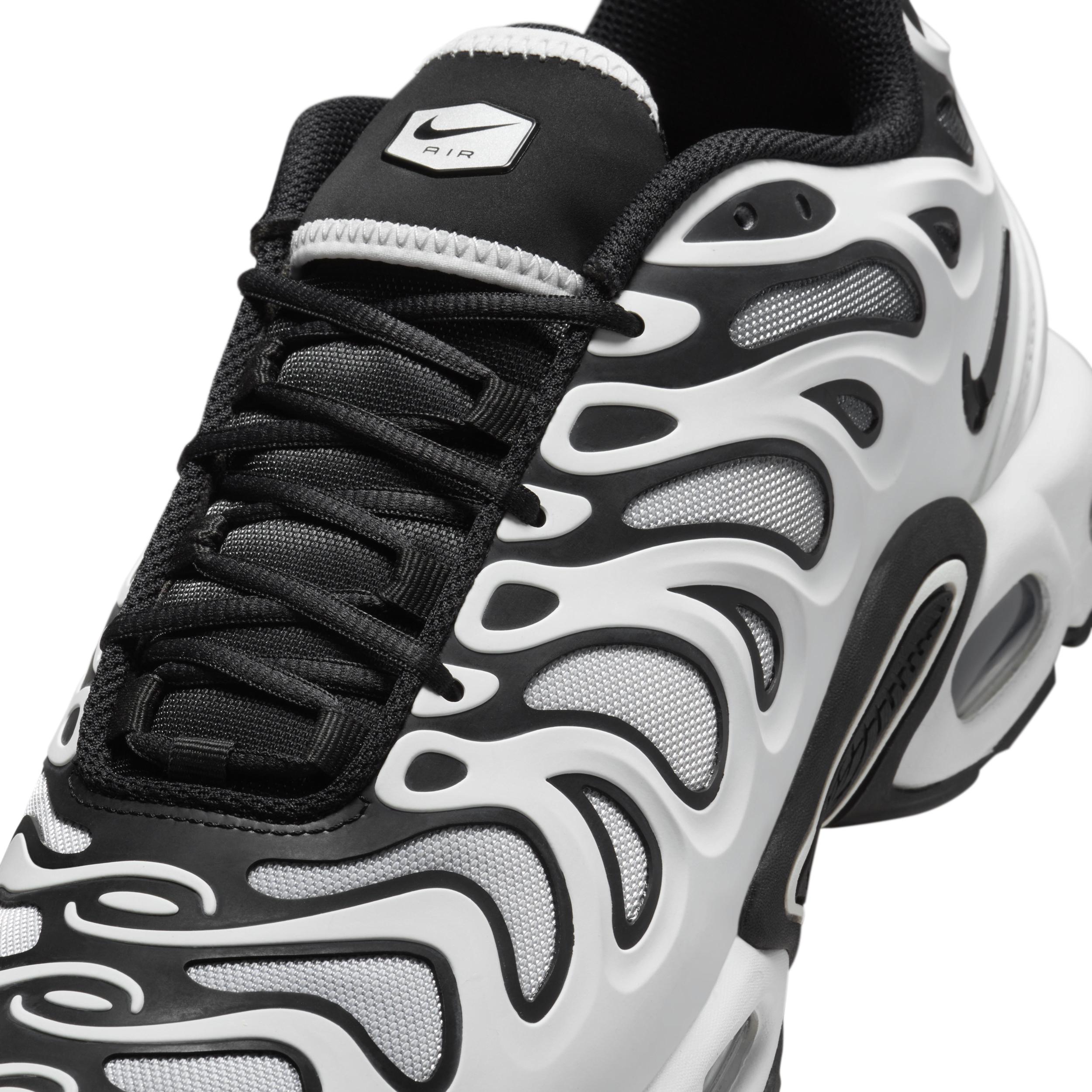 Nike Mens Nike Air Max Plus Drift - Mens Running Shoes White/Black/Metallic Silver Product Image