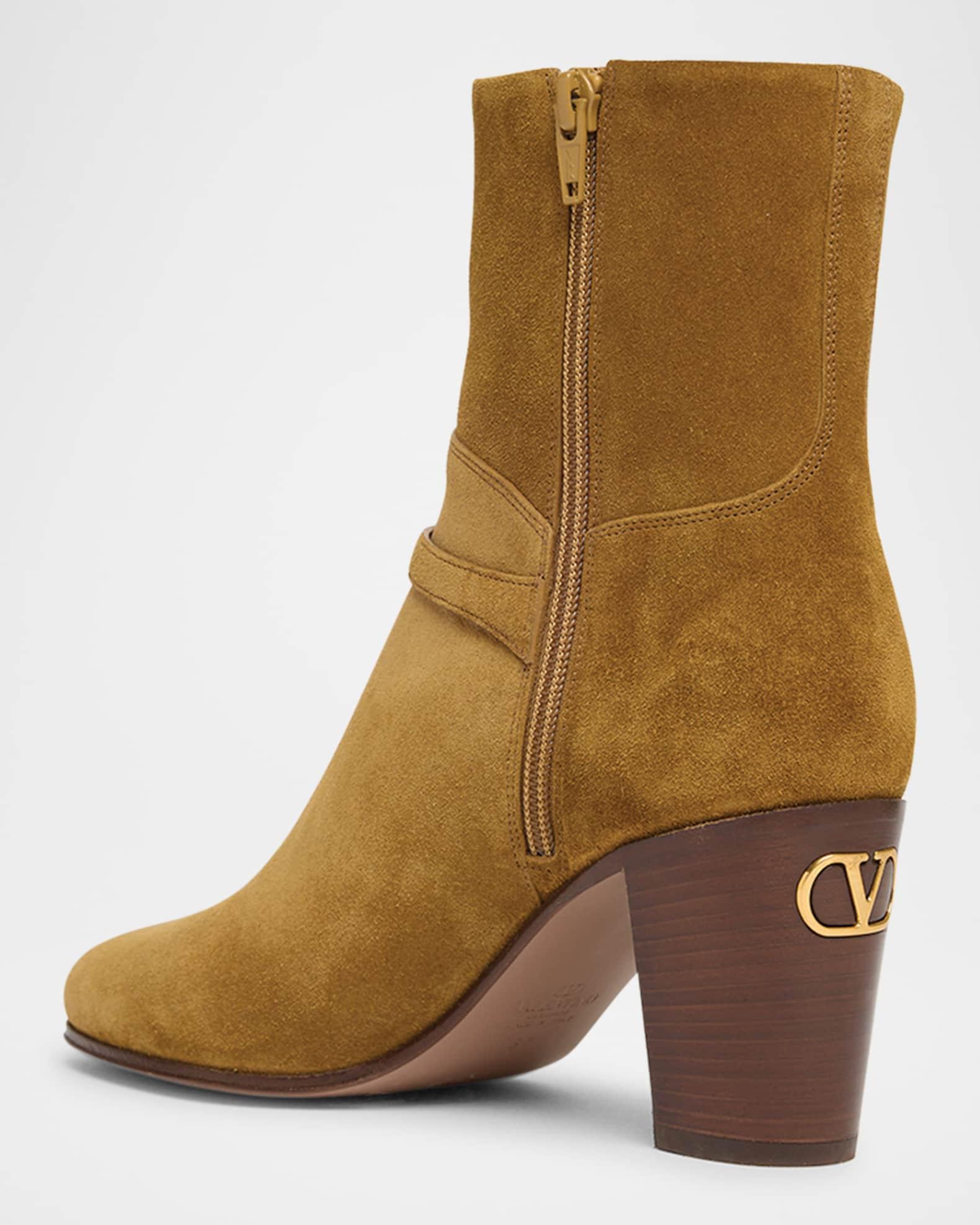 Pattie Suede Buckle Ankle Boots Product Image