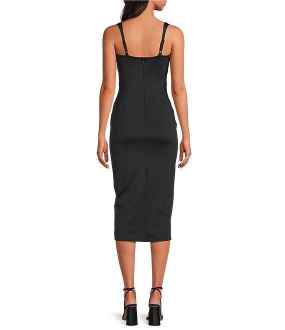 Good American Sculpting Sweetheart Neckline Sleeveless Midi Dress Product Image