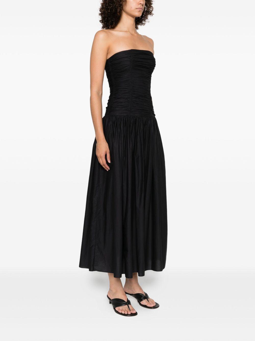 drop-waist strapless midi dress Product Image