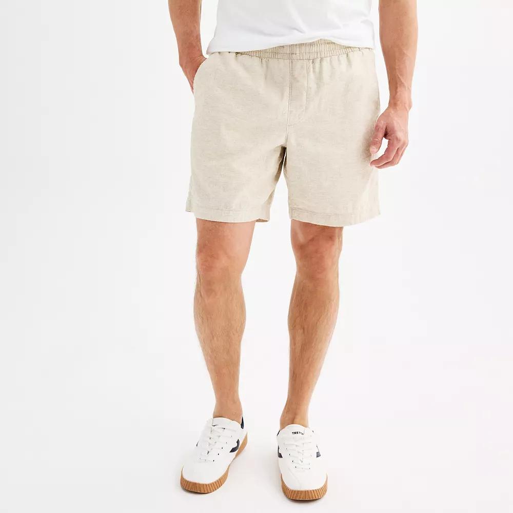 Men's Sonoma Goods For Life® 7" Everyday Pull-On Shorts, Size: Small 7 INCH, Natural Linen Product Image