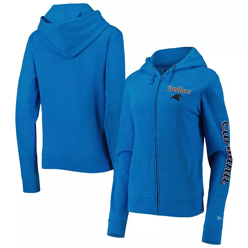 Women's New Era Blue Carolina Panthers Reverse Full-Zip Hoodie,  Product Image