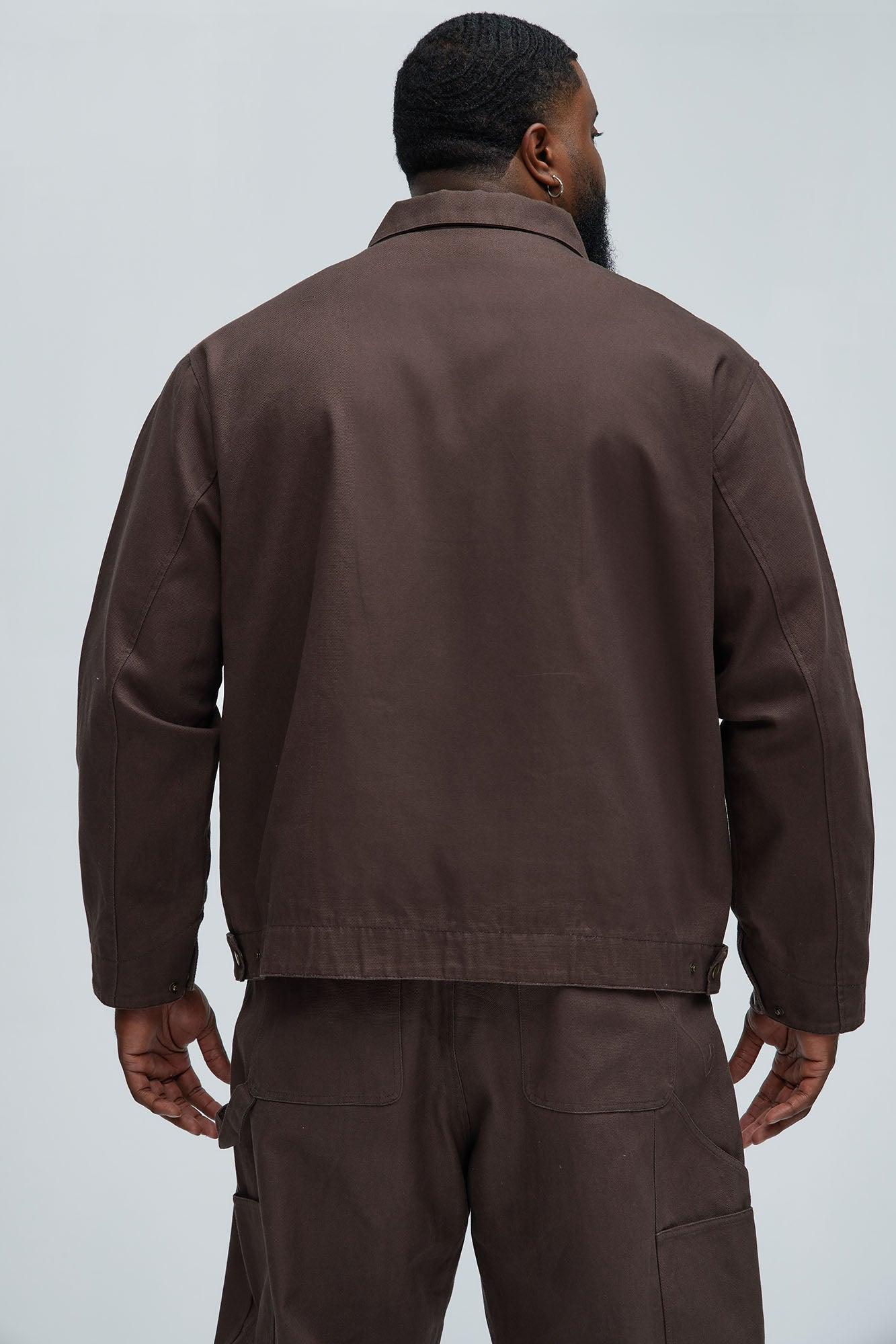 Alexander Utility Canvas Zip Work Jacket - Brown Product Image