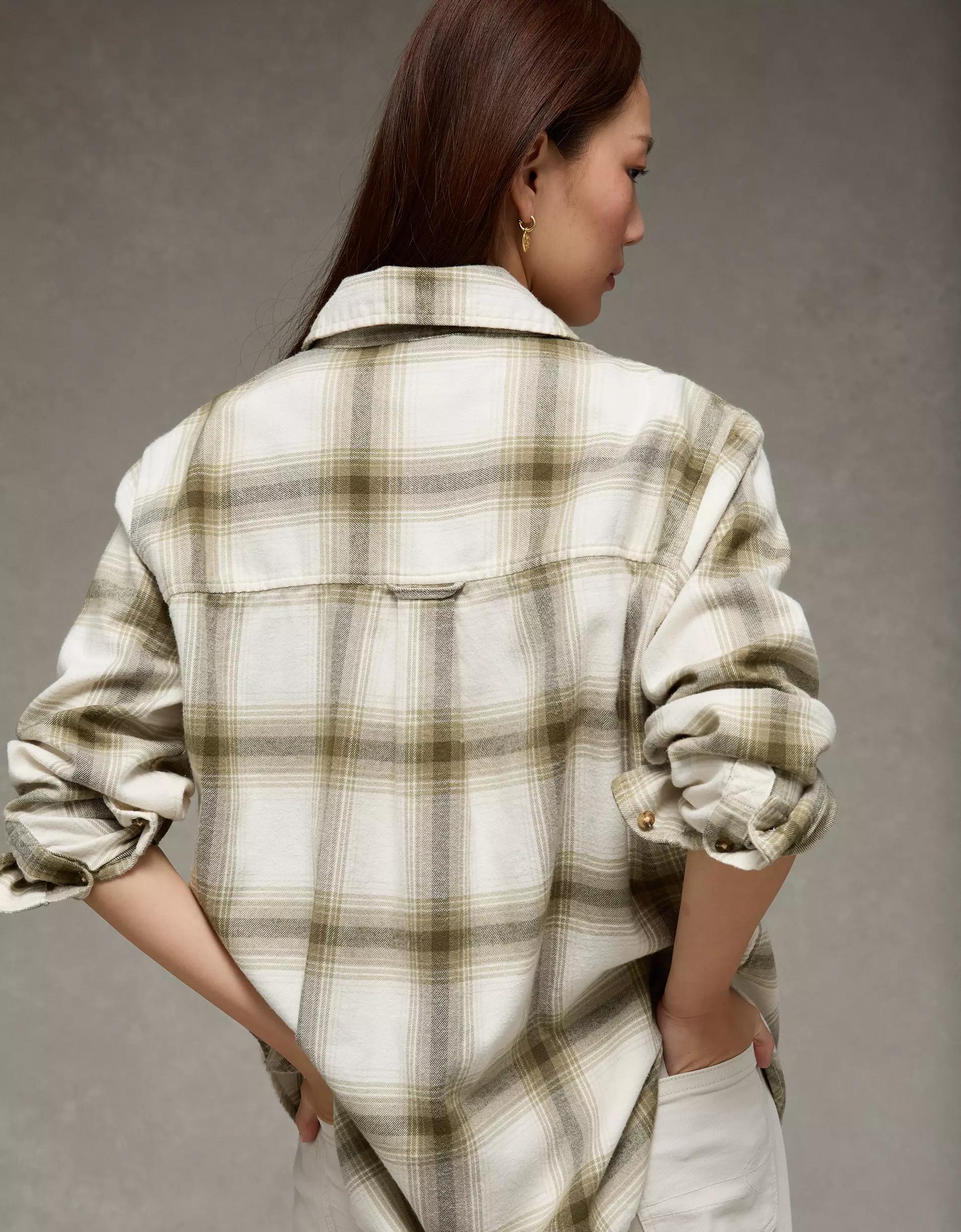 AE Oversized Flannel Shirt Product Image
