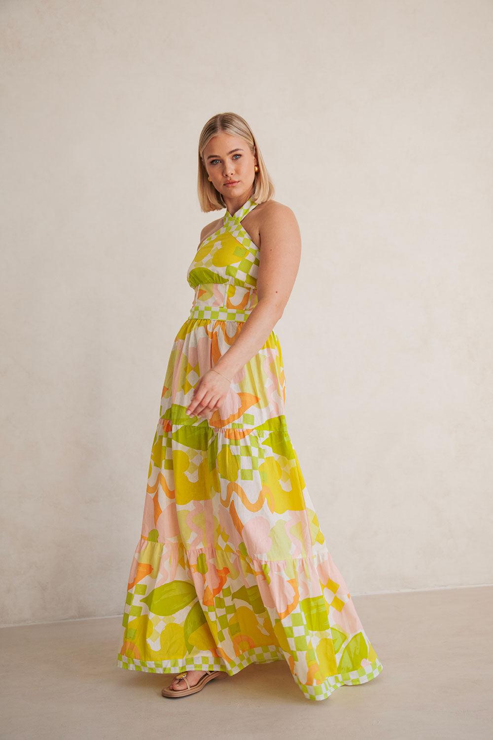 True Dress - Checker Floral Product Image