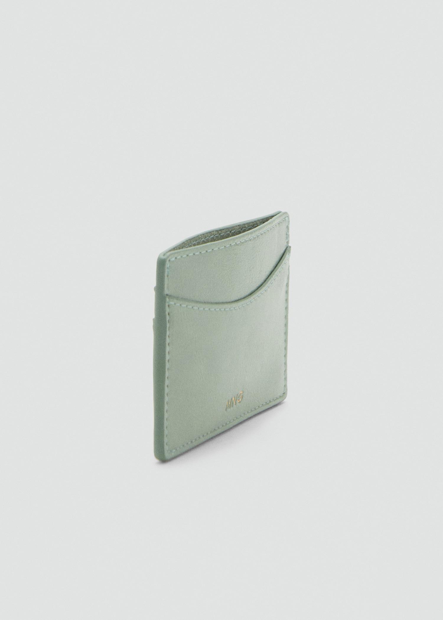 Leather-effect card holder - Women | MANGO USA Product Image