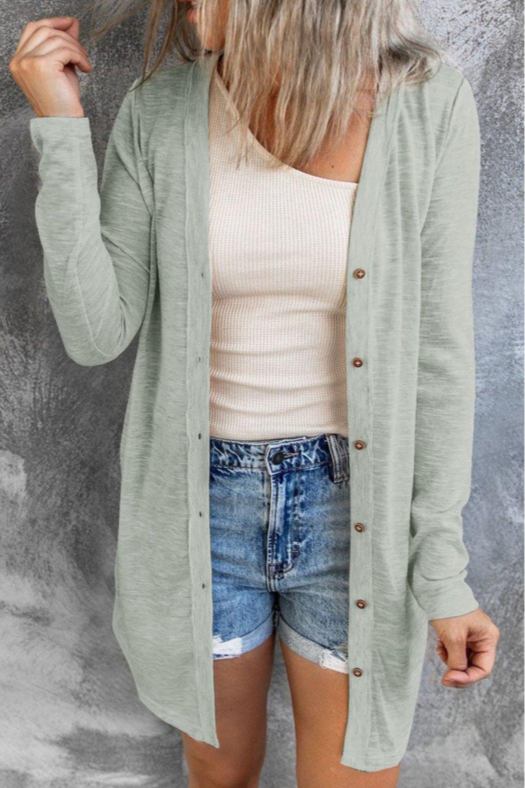 Everyday Button Front Cardigan Product Image